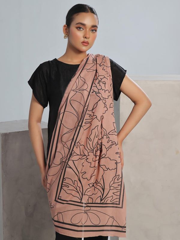 Floral Stole (Light Brown)