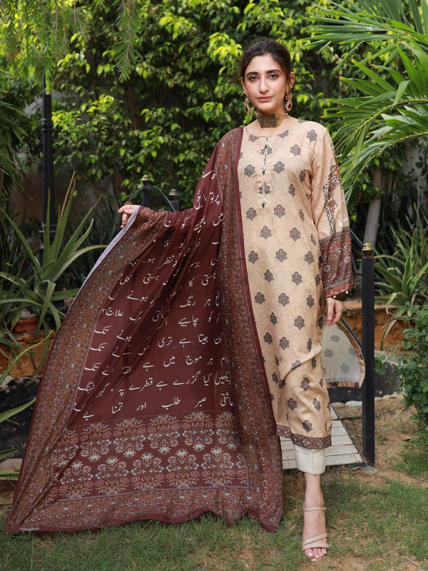 Dewan e Ghalib Stitched 2 Piece (Beige)