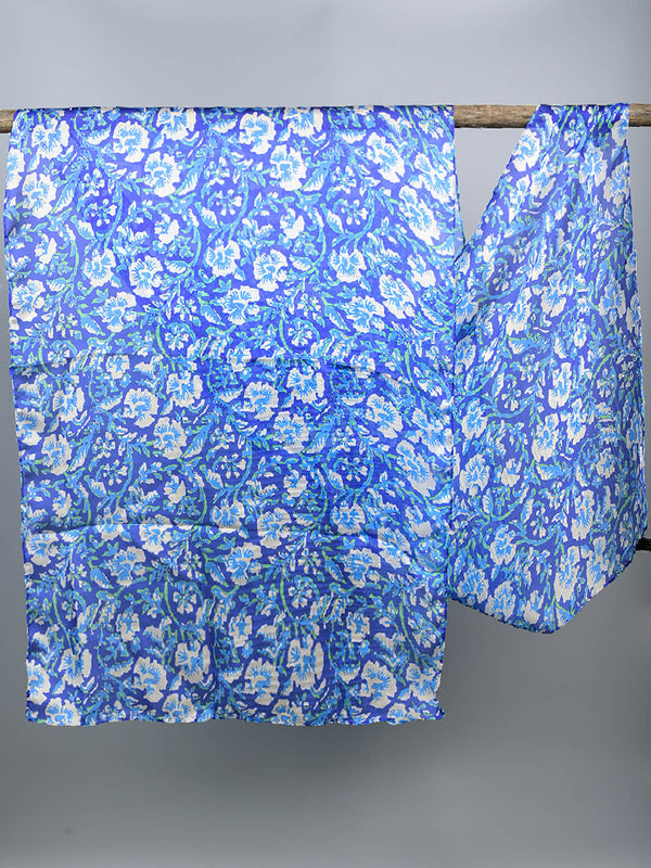 Orchids Floral Stole (Blue)