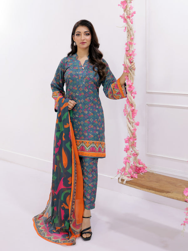 Urooj Stitched 3 Pc